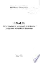 Anales de la Academia Nacional de Derecho y Ciencias Sociales de Córdoba