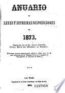 Anuario de Leyes Y Disposiciones Supremas