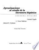 Aproximaciones al estudio de la literatura hispánica