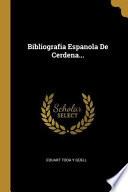 Bibliografia Espanola de Cerdena...