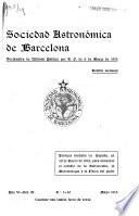 Boletin de la Sociedad astronómica de Barcelona ...