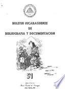 Boletín nicaragüense de bibliografía y documentación