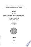 Ensayo de un repertorio bibliográfico venezolano