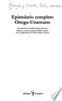 Epistolario completo Ortega-Unamuno