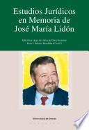 Estudios jurídicos en Memoria de José M.ª Lidón