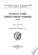 Estudios sobre Lorenzo Hervás y Panduro, 1735-1809