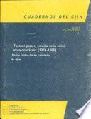 Fuentes para el estudio de la crisis centroamericana (1979-1986)