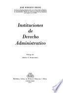 Instituciones de derecho administrativo
