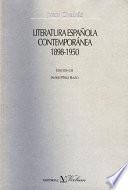 Literatura española contemporánea (1898-1950)