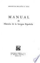 Manual de historia de la lengua española