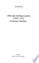 Medio siglo de filología española (1896-1952)