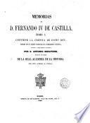 Memorias de D. Fernando IV de Castilla