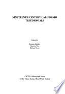 Nineteenth Century Californio Testimonials