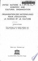 Organisation Des Nations Unies Pour L'Education, la Science Et la Culture