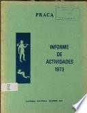 PRACA - Informe de Actividades 1973