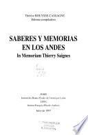 Saberes y memorias en los Andes