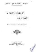 Voces usadas en Chile